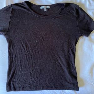 cropped black T shirt